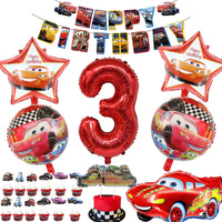 1 x Brand New Naotona Cars birthday decoration 5 years, 31 pieces Cars party decoration set car children s birthdays birthday boys reusable latex balloons foil balloon banner cake topper children s birthdays theme parties - RRP €7.04