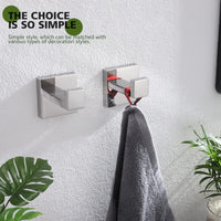 1 x RAW Customer Returns KOKOSIRI 5 Piece Bathroom Accessories Set Polished Stainless Steel Toilet Paper Holder Robe Hook Wall Mount Polished Finish B05A5-CH - RRP €73.99