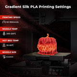 1 x RAW Customer Returns AMOLEN Silk PLA 3D Printing Filament, PLA Filament 1.75mm Silk Shiny Filament Red Gold Filament, 3D Printer Gradient Pla Filament 1KG 2.2lb Compatible with 3D Printer - RRP €30.19