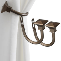 45 x Brand New Roof Decorative Curtain Holders, Wall Mounted Curtain Hooks for Bedroom, Living Room, Offices, with Screws, Brown, Pack of 2 - RRP €918.0