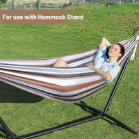 1 x RAW Customer Returns Hammock Outdoor Camping Poly-Cotton Hammocks 230 x 150CM Total Length 310CM Portable Travel Hammock Breathable Hammock for Hammock Stand, Garden, Camping, Beach, Balcony - RRP €22.88