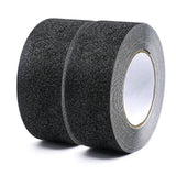 1 x RAW Customer Returns Black Anti-Slip Tape Strips with Self-Adhesive, 2 Rolls 5cm x 10m Stair Tread Tape Adhesive Non-Slip Tape, High Traction Tab, BOMEI PACK - RRP €20.99