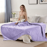 1 x RAW Customer Returns SOCHOW Sherpa Blanket Purple two-sided blankets, cuddly blankets, extra thick warm sofa blanket couch blanket made of Sherpa, 150 x 200 cm super fluffy fleece blanket as a sofa throw or living room blanket - RRP €39.12