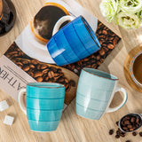 1 x RAW Customer Returns vancasso coffee cups stoneware, BONITA 6-piece cup set, 350ml coffee mug with handle - RRP €32.99