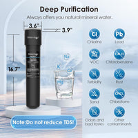 1 x RAW Customer Returns Waterdrop 15UA Under Counter Water Filter System, 60,000 Liter High Capacity Water Filter Drinking Water, NSF ANSI 42 Certified, Reduce PFAS, PFOA PFOS, Lead, Chlorine, Odor - RRP €79.99