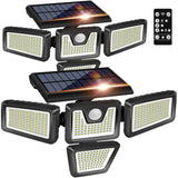 1 x RAW Customer Returns Kasonic Solar Lights Outdoor, 392 LED Motion Sensor Lights, 4 Wide Angle Lighting Heads, IP65, Solar Security Lights for Porch, Patio, Garage, 2 Pack - RRP €34.9