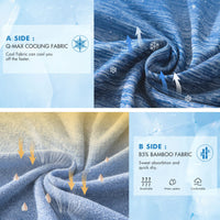 1 x RAW Customer Returns MIULEE Cooling Blanket Summer Blanket 150x200cm Adults and Children 2 in 1 Self-Cooling Blankets with Arc-Chill Q-MAX 0.4 Cooling Fibers Blanket Sofa Blanket Blue - RRP €40.21