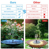 1 x RAW Customer Returns AISITIN 3.5W Solar Fountain for Outdoor Use, Solar Pond Pump Built-in 1500mAh Battery Solar Fountain for Outdoor Water Pump Floating Fountain with 6 Fountain Styles for Garden Pond Bird Bath - RRP €26.51