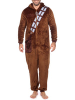 1 x RAW Customer Returns Star Wars Men s Onesie Chewbacca Costume Fleece Pajamas Sleep Overalls for Men Brown XX-Large - RRP €50.95