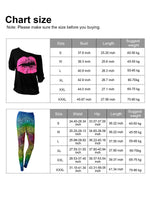 1 x RAW Customer Returns Blulu 80s women s costume set, T-shirt, leggings pants earring necklace gloves bracelet short sleeve leopard, XXXL  - RRP €37.04