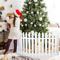 1 x RAW Customer Returns 40 cm large fence for the Christmas tree, large 24 pieces white picket fence for the Christmas tree, Christmas tree fence plastic for pets, Christmas tree fence for children, craft Christmas tree patterns - RRP €18.13