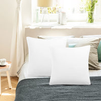 3 x Brand New PiccoCasa pillowcase 40x40, set of 2 pillowcases with zipper made of microfiber, super soft and comfortable pillowcases, white - RRP €33.27