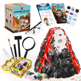 1 x RAW Customer Returns Lehoo Castle Excavation Set for Children, Gemstone Excavation Set with 12 Geology Stones, Mineral Excavation Set for Boys Girls Red  - RRP €19.15