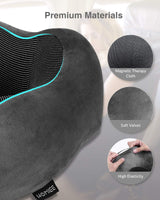 1 x RAW Customer Returns HOMIEE Neck Pillow Airplane Car Travel Pillow Neck Roll Memory Foam Travel Neck Pillow Travel Comfy Ergonomic Neck Support Pillow Orthopedic Pillow Head Pillow Adults - RRP €19.99