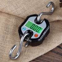 1 x RAW Customer Returns Rhorawill Digital Crane Scales Luggage Scales Suitcase Scales Hook Scales Kitchen Scales Portable Hanging Scales Industrial Scales 150kg with LCD Display for Travel Suitcase, Fishing, Hunting Outdoors Black  - RRP €25.99