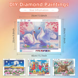 1 x Brand New Cskunxia 4 Pack Diamond Painting DIY Diamond Painting Pictures Diamond Painting Kits for Adults or Children Beginners Gift 40 x 30 cm  - RRP €6.04