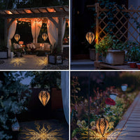 1 x RAW Customer Returns Solar Lantern, OxyLED Pack of 2 IP44 Waterproof Decorative Hanging Solar Garden Light Solar Christmas Decorations for Path Garden Patio Patio and Yard Classic  - RRP €25.2