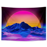 1 x Brand New Roninkier Tapestry Moon Blacklight Forest Fluorescence - Tapestry Psychedelic Aesthetic Uv Reactive Wall Cloth Hippie Decoration Nature Tapestry Cloth Bedroom Wall Decoration 150x130cm - RRP €24.99