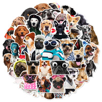 1 x RAW Customer Returns Dogs 50 Pack Dog Stickers, Waterproof Vinyl Stickers for Cars, Motorcycles, Laptops, Bicycles, Skateboards, Snowboards, Luggage, MacBook, iPad and More, Easy to Apply and Peel - RRP €20.4