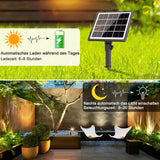 1 x RAW Customer Returns MEIKEE Solar Garden Light 4 Pieces 2700K Warm White 3 Brightness 2 Modes Garden Lighting with Ground Spike 5000MAH IP66 Waterproof Solar Spotlight for Outdoor Garden Lawn Patio Tree Outdoor - RRP €35.34