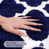 1 x RAW Customer Returns McEu Bathroom Rug Set 3 Pieces Non-Slip Washable Bath Mat Set Fluffy Soft Absorbent Bath Mat Bath Rug Set with Toilet Lid Cover 60 x 90 cm 50 x 50 cm 38 x 42 cm Blue  - RRP €35.39