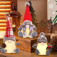 2 x RAW Customer Returns 3 Pieces Lighted Christmas Gnome, Christmas Gnome with LED, Small Lighted Christmas Gnomes, Plush Santa Claus Elf, Gnome Christmas Decorations, for Christmas Gifts, Fireplace Door Decorations - RRP €37.96