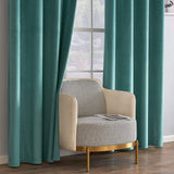 4 x Brand New EMEMA Soft Blackout Thermal Insulating Velvet Curtains with Eyelets 2 Panels for Living Room and Bedroom 140 x 175 cm Teal - RRP €145.16