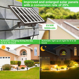 1 x RAW Customer Returns CLY Outdoor LED Solar Spotlights, Warm White 2700K Solar Garden Spotlight 2 Dynamic Modes Solar Garden Lights 3 Brightness 5000mAh Memory Outdoor LED Solar Light Waterproof IP66 - RRP €39.99