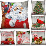 10 x Brand New Set of 6 Christmas Pillowcases Christmas Cushion Covers Vintage Christmas Snowflakes Pillow Covers for Sofa Bed Car 18 x 18 Inch - RRP €210.5