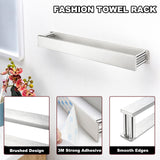 6 x Brand New GGQ Towel Holder Without Drilling - Guest Towel Holder Self-Adhesive, Bathroom Towel Rail Stainless Steel Towel Holder Wall Bath Towel Holder 40cm - RRP €108.6