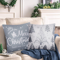 7 x Brand New GESTAND Pack of 4 Christmas cushion covers, Christmas cushion cover, Christmas cushion cover for Christmas decoration, Christmas 45 x 45 cm, sofa decorations grey  - RRP €119.98