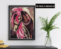 6 x Brand New Reofrey 5D Diamond Painting Horse Animal Oil Painting, DIY Diamond Painting Full Drill Art, Cross Stitch Diamond Embroidery Wall Stickers Living Room Decoration 35x35cm  - RRP €122.4