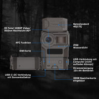 14 x RAW Customer Returns Camojojo Trace wildlife camera mobile transmission with SIM 4G LTE, wildlife camera with motion detector night vision, thermal imaging camera hunting with IP66 waterproof, 32GB SD card - RRP €2239.86