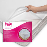 1 x RAW Customer Returns MEBY 140x200 cm waterproof mattress protector. Breathable cotton mattress topper. Mattress protector, waterproof, moisture protection. Elastic, no crackling. With 4 corner rubbers 140x200 cm  - RRP €15.12