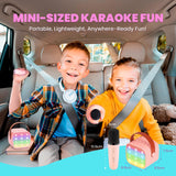 24 x RAW Customer Returns Wowstar Karaoke Microphone Kids, Wireless Bluetooth Microphone Karaoke with LED Lights, Portable Home Party Karaoke Dynamic Microphone for iPhone Android PC Black Gold  - RRP €527.76