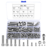 20 x Brand New Machine Screws and Nuts Set, 320 pcs M3 M4 M5 M6 Stainless Steel Cross Flat Head Screws with Hexagon Nuts Kit for Repair, with Storage Box - RRP €213.6