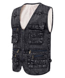 16 x Brand New KTWOLEN Men s Denim Gilet Winter Warm Fleece Vest Casual Outdoor Body Warmer Sleeveless Jacket Denim Vest with Pockets, C-Charcoal Fleece, XL - RRP €441.6