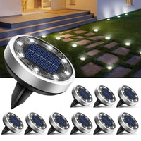 1 x RAW Customer Returns btfarm 10 Pack Solar Floor Lights Outdoor, 8 LED Garden Lighting Solar IP65 Waterproof Floor Solar Lights, Solar Lamps for Outdoor Garden Lawn Driveway Walkway Patio, Cold White - RRP €32.99