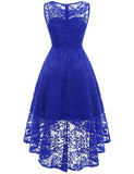 1 x RAW Customer Returns MuaDress 6006 Elegant evening dresses cocktail dresses women s dresses bridesmaid dresses made of lace knee-length rockabilly ball gown round neckline royal blue S - RRP €42.99