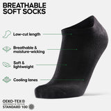 1 x RAW Customer Returns DANISH ENDURANCE 6 Pack Bamboo Ankle Socks, Breathable Short Socks, Extra Soft, Black, 39-42 - RRP €24.71