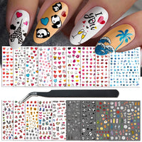 1 x RAW Customer Returns ATYDKUG 18 Sheets Halloween Self-Adhesive Nail Stickers Autumn, Nail Stickers Nail Art for Women Girls Children Decoration, Nail Design Nail Tattoos 1000 Pieces - RRP €8.98