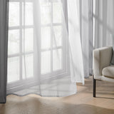 1 x RAW Customer Returns Topfinel Curtain with Color Gradient Gray Curtains Short Curtains Transparent Modern and Elegant Eyelet Curtain Set of 2 Curtains 160 cm High Window Curtains 140 cm Wide Curtain Outdoor Curtains Window - RRP €27.22