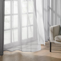 1 x RAW Customer Returns Topfinel curtains with eyelets, gradient curtains, grey and white curtains for the bedroom and living room, curtains 225 cm long, curtains 140 wide, over curtains, transparent loop curtains - RRP €27.47