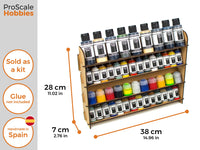 1 x RAW Customer Returns PROSCALE Paint rack Vallejo Citadel paint rack. Pack Tabletop Vallejo Citadel paint storage model paint rack organizer for hobbyzone brush paint station model building tools 2x Universal  - RRP €24.0