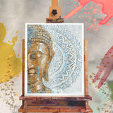 1 x RAW Customer Returns Hjjdiyes DIY Painting by Numbers Adult Buddha Painting by Numbers Buddha Picture Painting by Numbers Adult Large DIY Oil Painting Kit for Beginners, Wrinkle-Free Canvas Frameless  - RRP €14.11