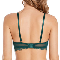 1 x Brand New SHEKINI Underwired Bra Lace Bralette with Removable Pads Bralette for Women, Dark Green, M - RRP €22.8