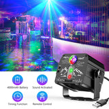 1 x RAW Customer Returns Disco Lights, Gvoo Rechargeable Sound Activated Party Lights 5 Colors 60 Modes RGB Disco Ball Lights with Different Patterns and Timing Function for Holidays, Parties, Birthday Christmas - RRP €52.99