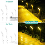 1 x RAW Customer Returns AGOTD solar light for outdoor garden, pack of 4 solar lamps with 3 light modes, path lights, IP55 waterproof solar garden light for garden, deck, lawn, yard, path, driveway - RRP €49.99