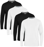 1 x RAW Customer Returns FULL TIME SPORTS Long Sleeve T Shirt Men s Long Sleeve Tshirt 4 Series T-Shirt FTS-640-BLK-WH-XXXL - RRP €40.99