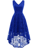 1 x RAW Customer Returns MuaDress 6666 Women s Cocktail Dress Lace Dress Bridesmaid Dress V-Neck Formal Evening Dresses Elegant Mullet Wedding Sleeveless Dress Royal Blue XS - RRP €47.99